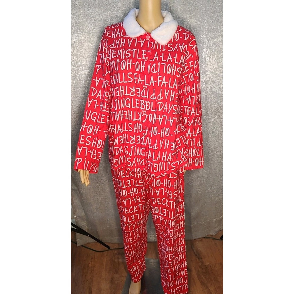 NWOT Ho Ho Ho Fa La La 2 Piece French Jenny Pajamas XL